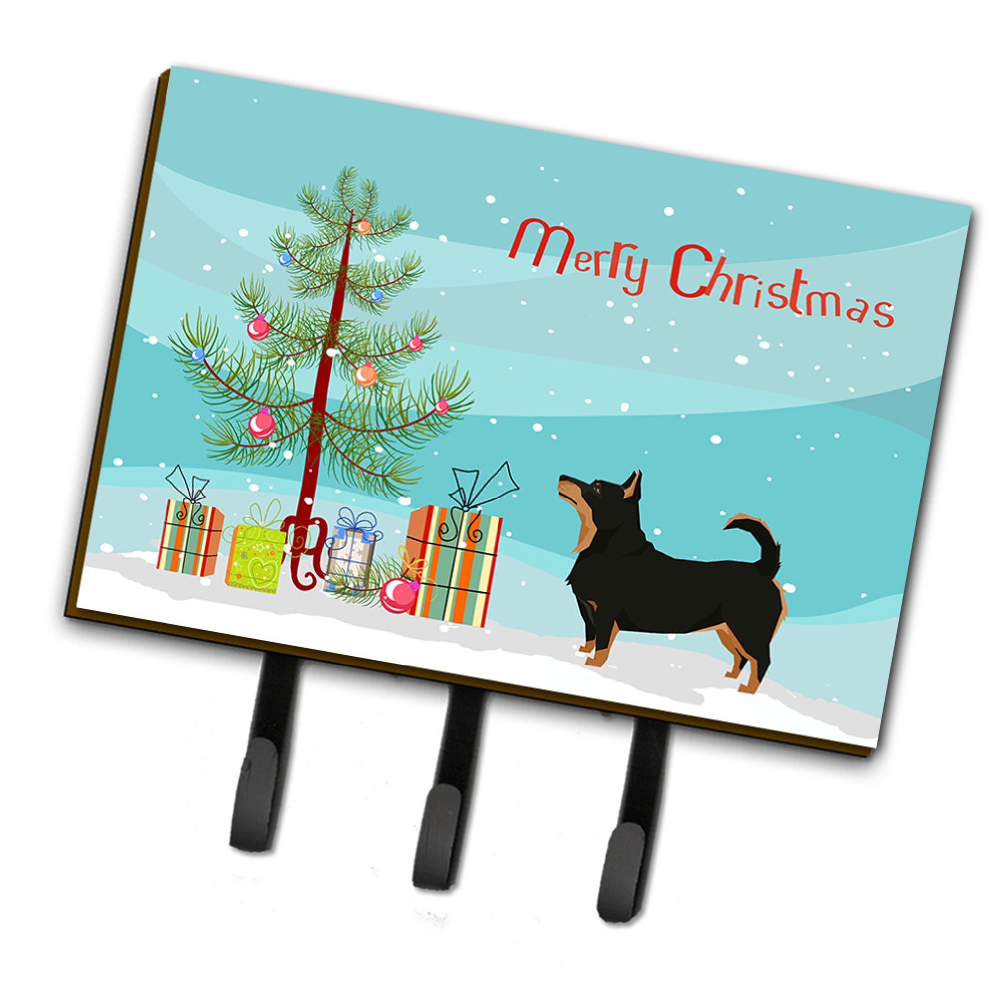 Caroline'S Treasures Lancashire Terrier Christmas Tree Leash Or Key Holder Hooks, Multicolor